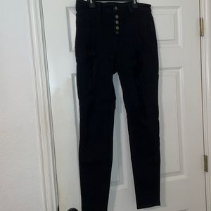 Fashion Nova High Rise Distressed Skinny Jeans